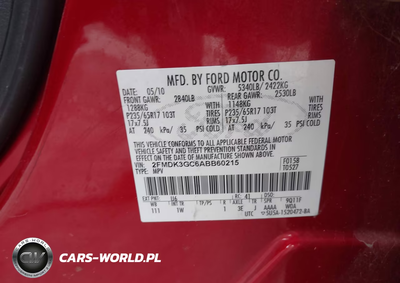 2010 Ford Edge Se VIN:2FMDK3GC6ABB60215 - 9