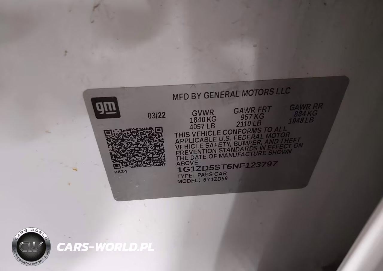 2022 Chevrolet Malibu Fwd Lt VIN:1G1ZD5ST6NF123797 - 9