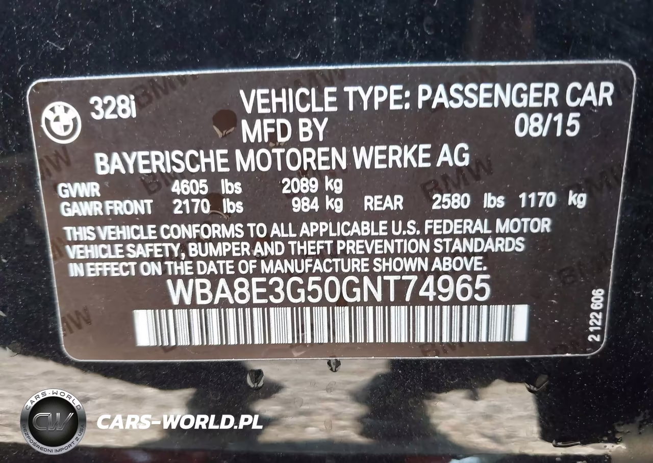 2016 BMW 328I xDrive VIN:WBA8E3G50GNT74965 - 9