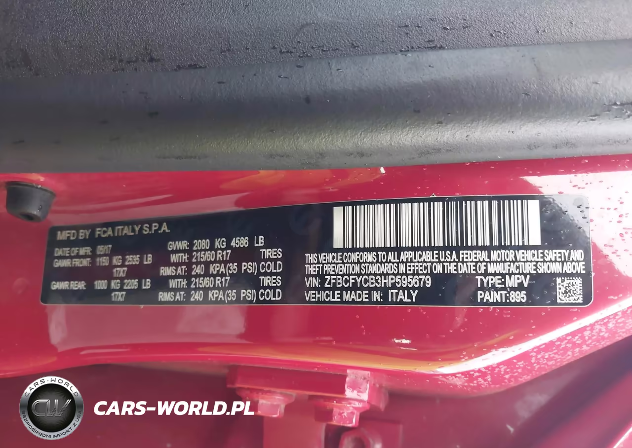 2017 Fiat 500X Trekking Awd VIN:ZFBCFYCB3HP595679 - 9