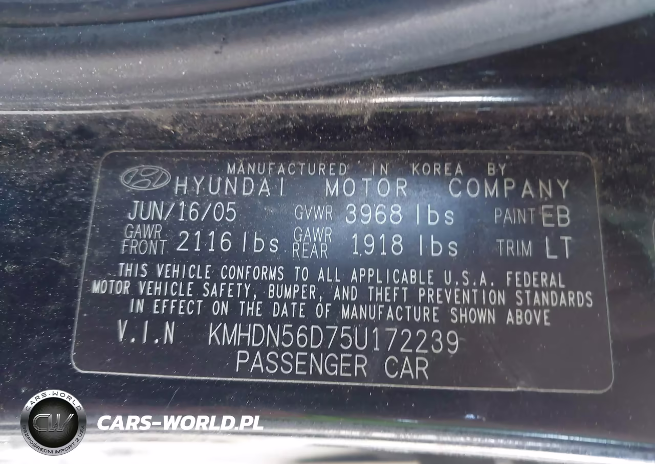 2005 Hyundai Elantra Gls-Gt VIN:KMHDN56D75U172239 - 9