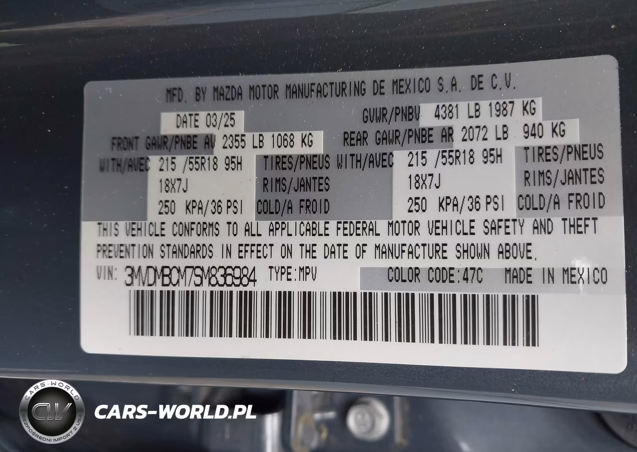 2025 Mazda Cx-30 2.5 S Carbon Edition VIN:3MVDMBCM7SM836984 - 9