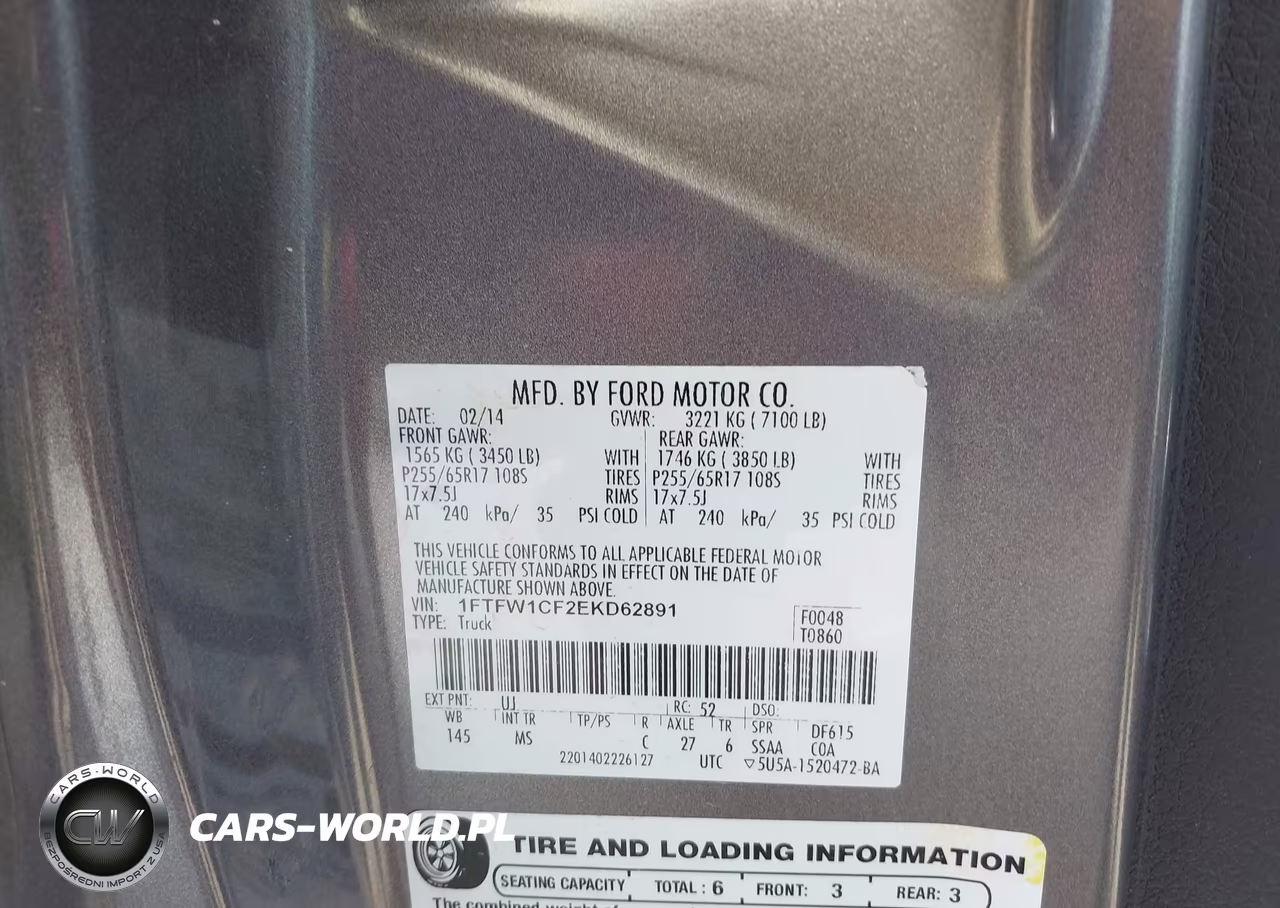 2014 Ford F-150 Xlt VIN:1FTFW1CF2EKD62891 - 9
