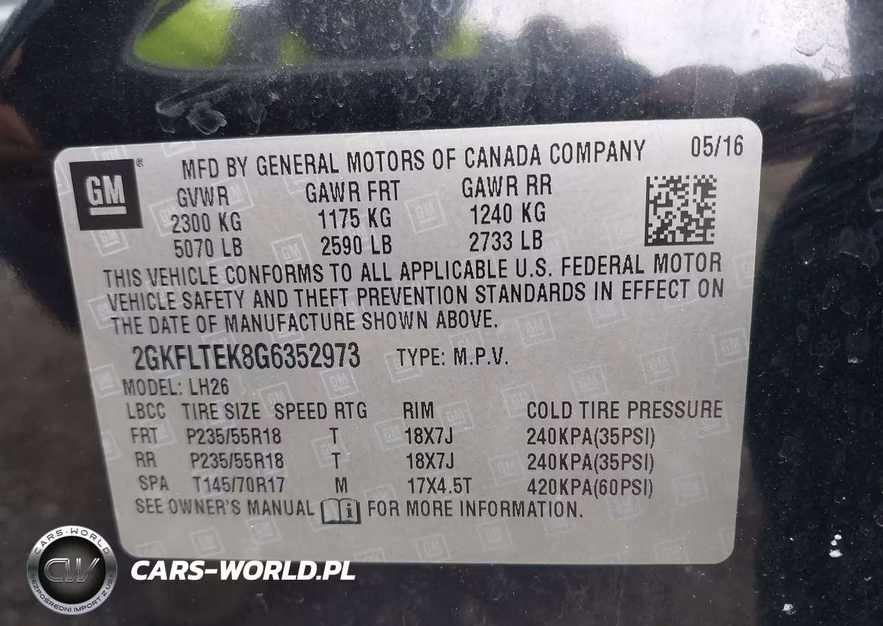 2016 GMC Terrain Sle-2 VIN:2GKFLTEK8G6352973 - 9
