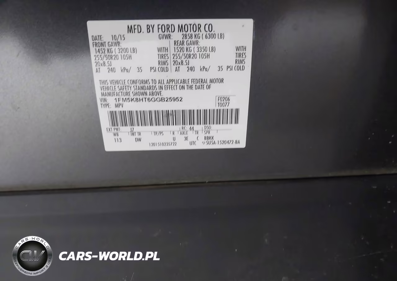 2016 Ford Explorer Platinum VIN:1FM5K8HT6GGB25952 - 9