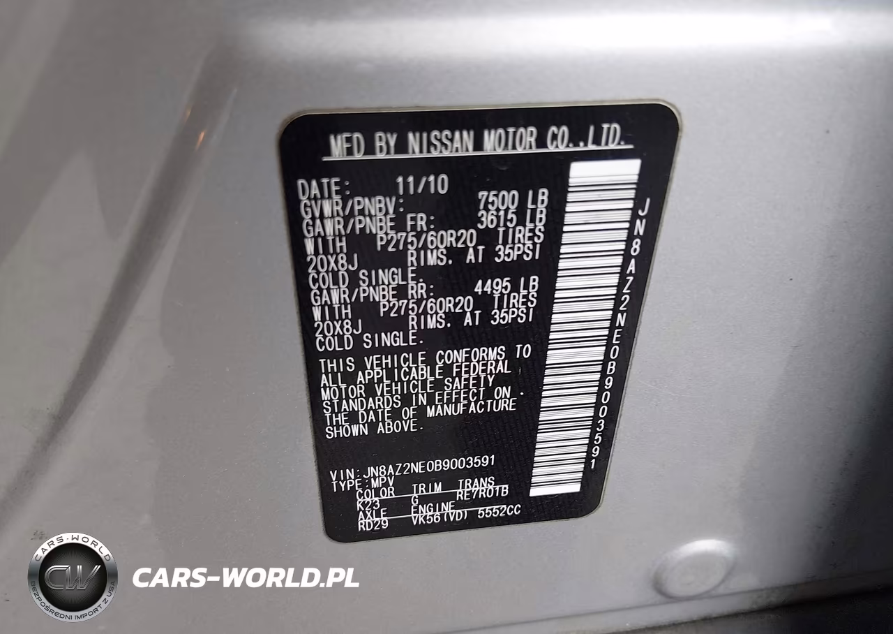 2011 Infiniti Qx56 VIN:JN8AZ2NE0B9003591 - 9