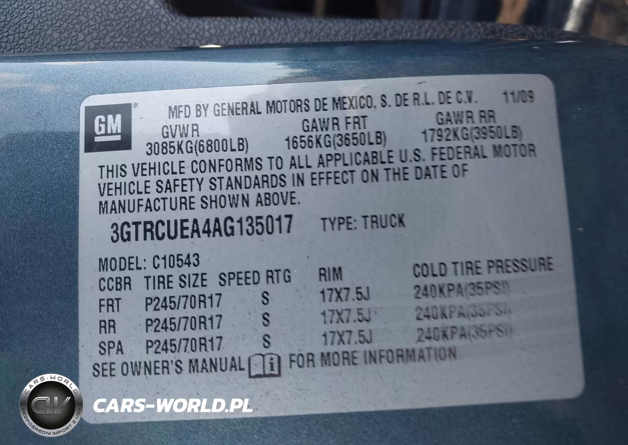 2010 GMC Sierra 1500 Sl VIN:3GTRCUEA4AG135017 - 9