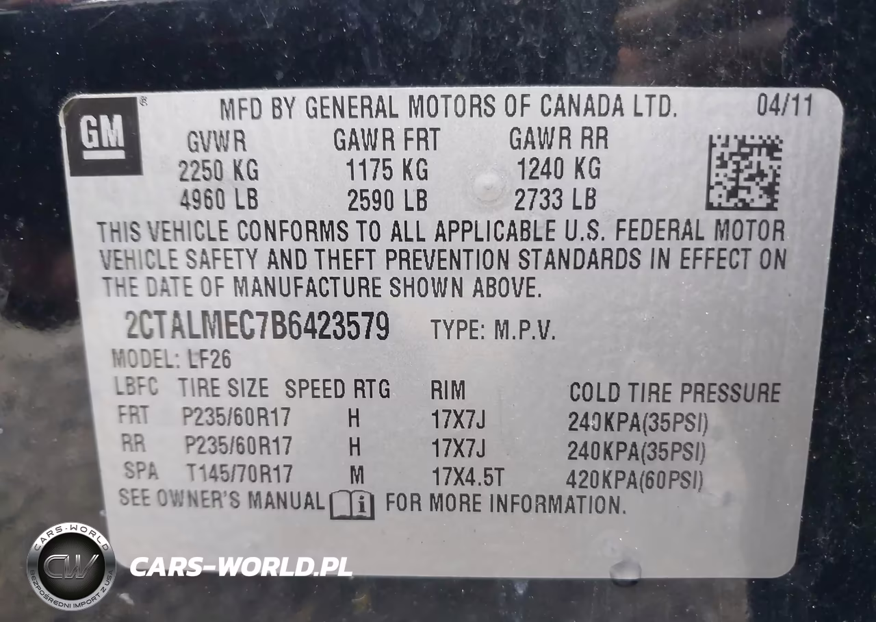 2011 GMC Terrain Sle-1 VIN:2CTALMEC7B6423579 - 9