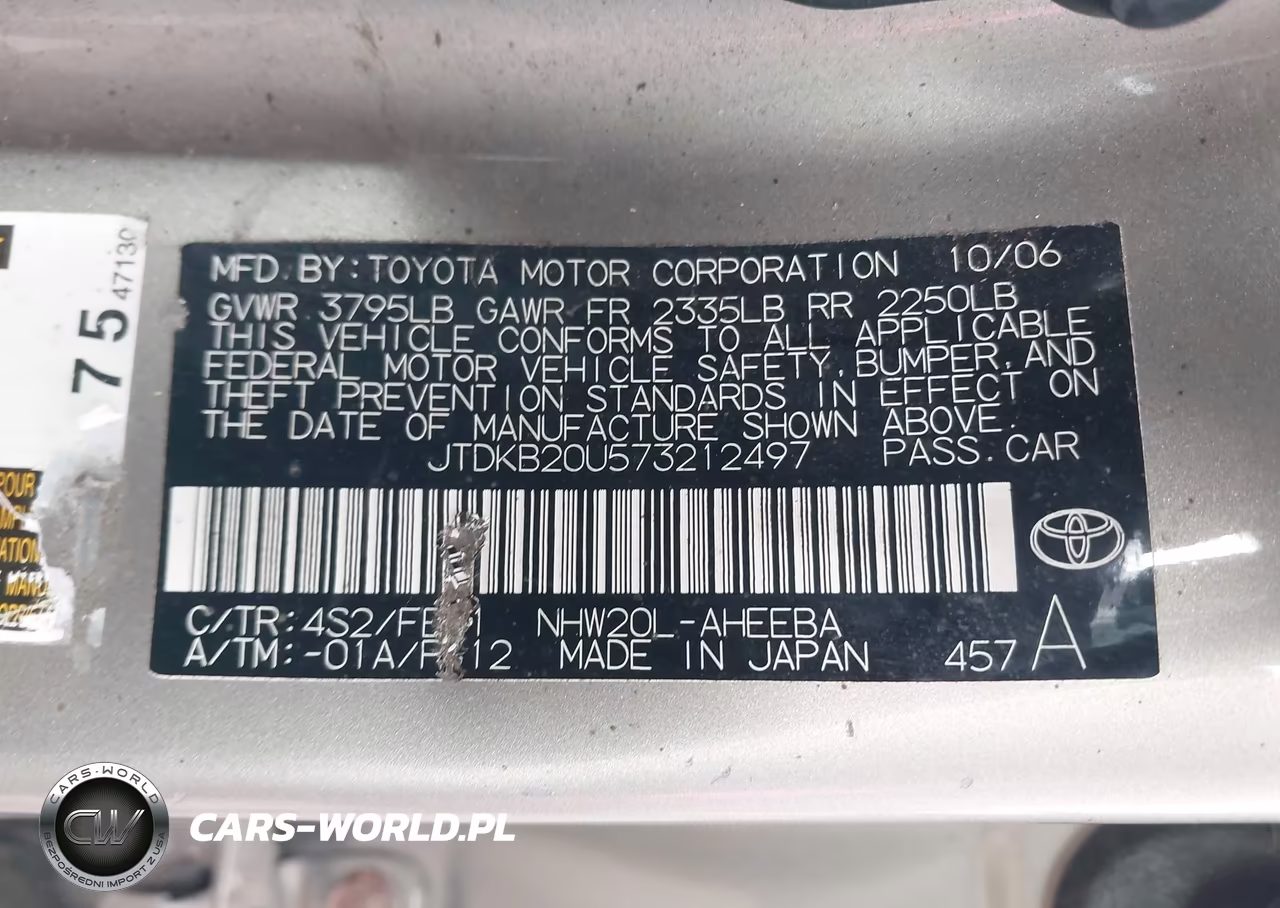 2007 TOYOTA PRIUS TOURING VIN:JTDKB20U573212497 - 9