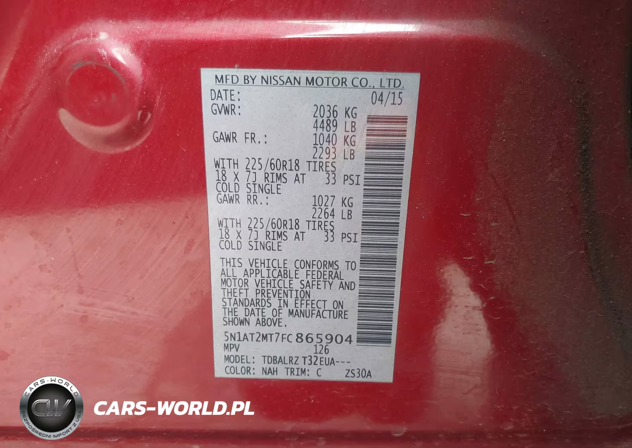 2015 Nissan Rogue Sl VIN:5N1AT2MT7FC865904 - 9