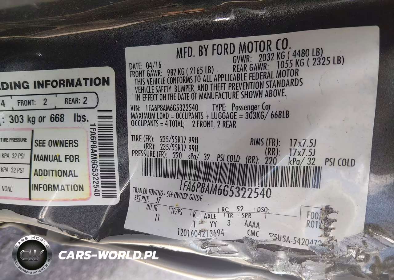 2016 Ford Mustang V6 VIN:1FA6P8AM6G5322540 - 9