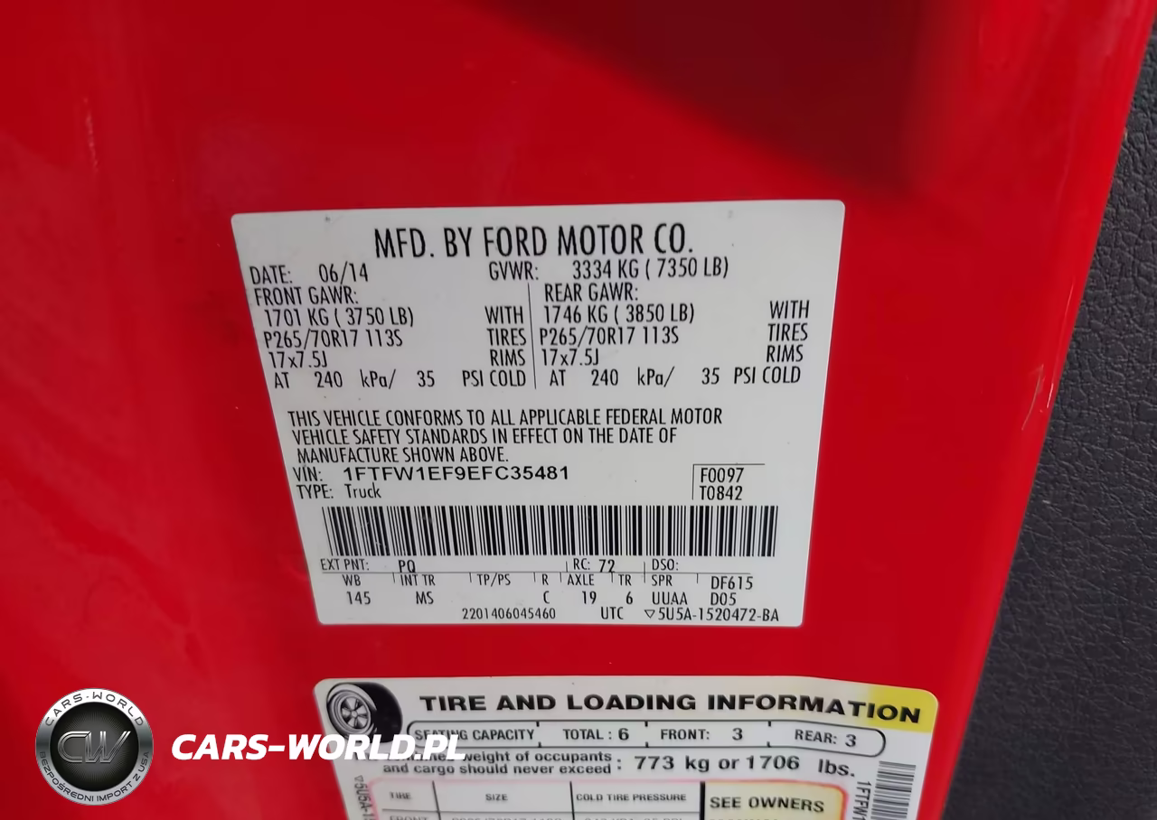 2014 Ford F-150 Xlt VIN:1FTFW1EF9EFC35481 - 9