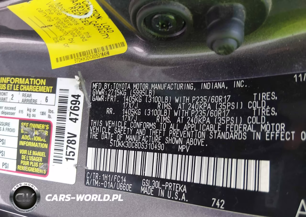 2013 Toyota Sienna Le V6 8 Passenger VIN:5TDKK3DC8DS310490 - 9