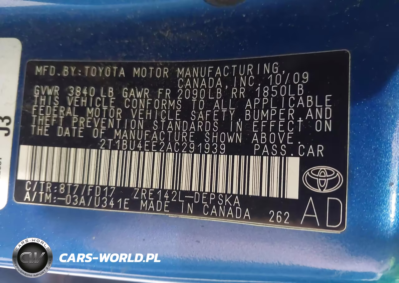 2010 Toyota Corolla S VIN:2T1BU4EE2AC291939 - 9