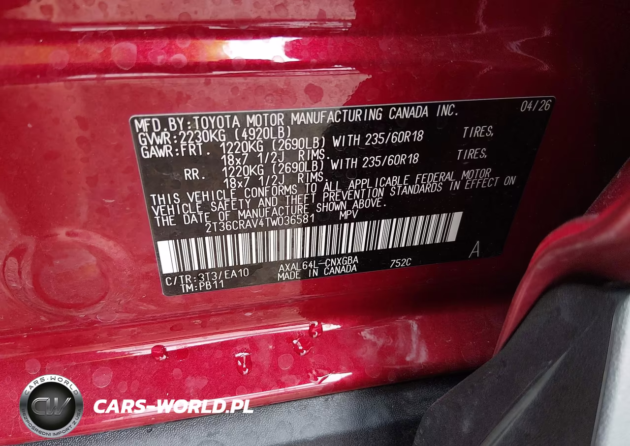 2026 Toyota Rav4 Limited VIN:2T36CRAV4TW036581 - 9