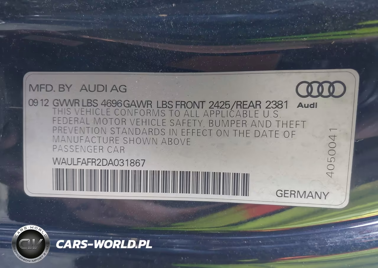 2013 Audi A5 2.0T Premium VIN:WAULFAFR2DA031867 - 9