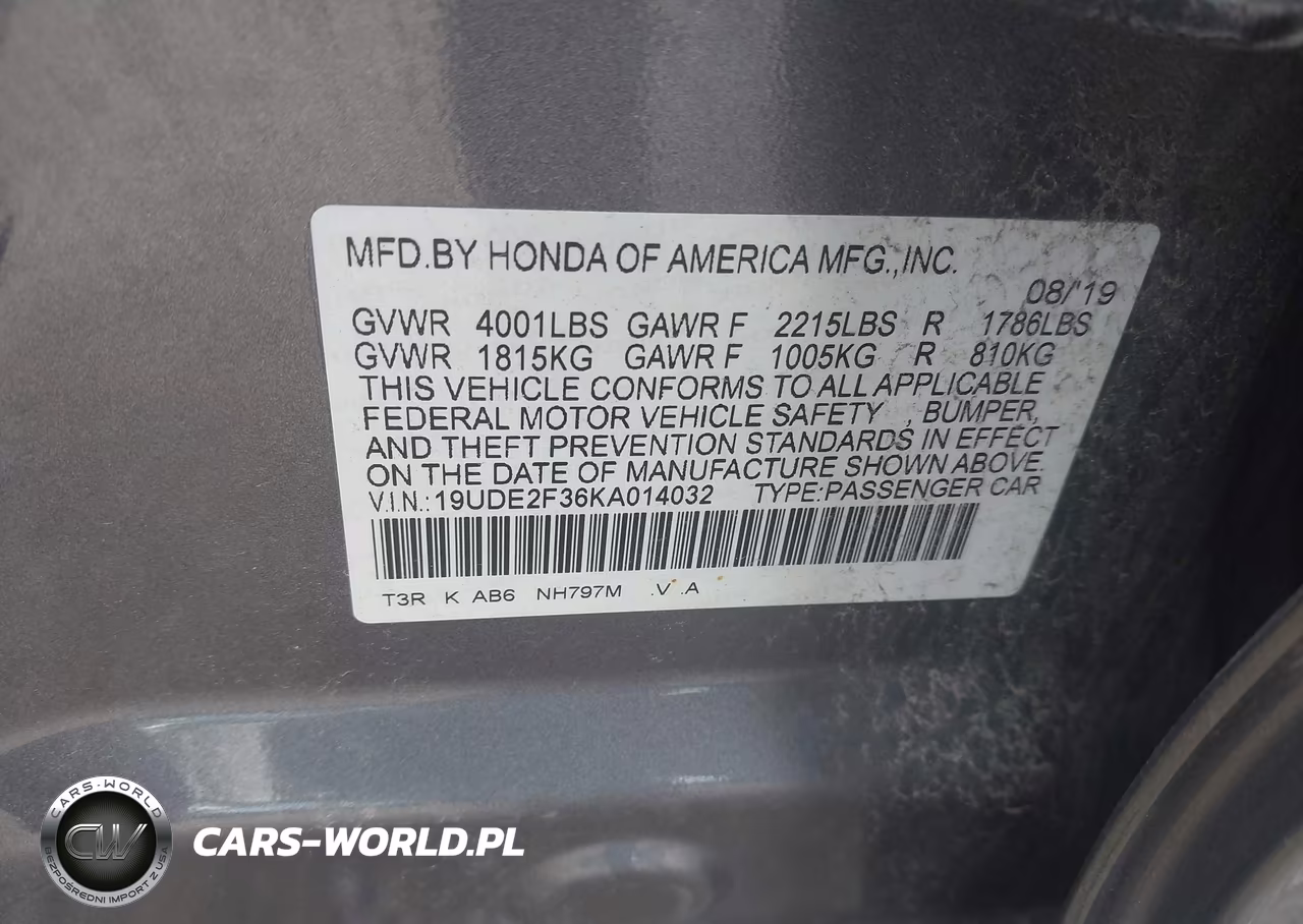 2019 Acura Ilx Standard VIN:19UDE2F36KA014032 - 9