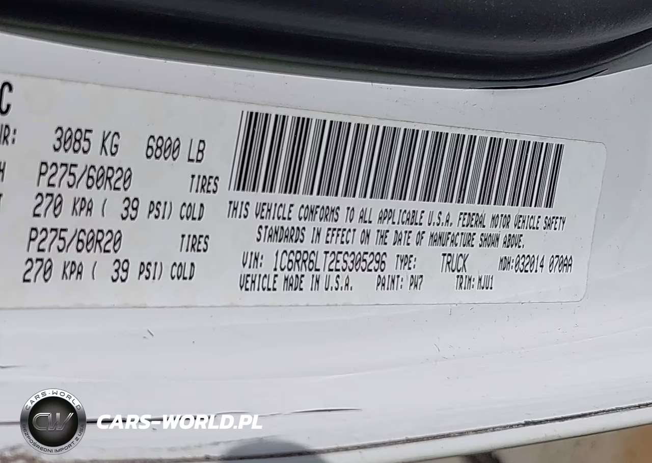2014 Ram 1500 Lone Star VIN:1C6RR6LT2ES305296 - 9