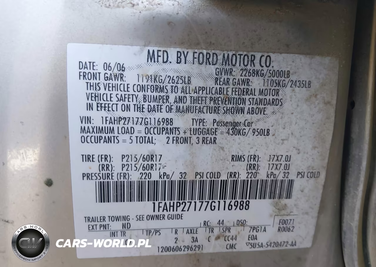 2007 Ford Five Hundred Sel VIN:1FAHP27177G116988 - 9