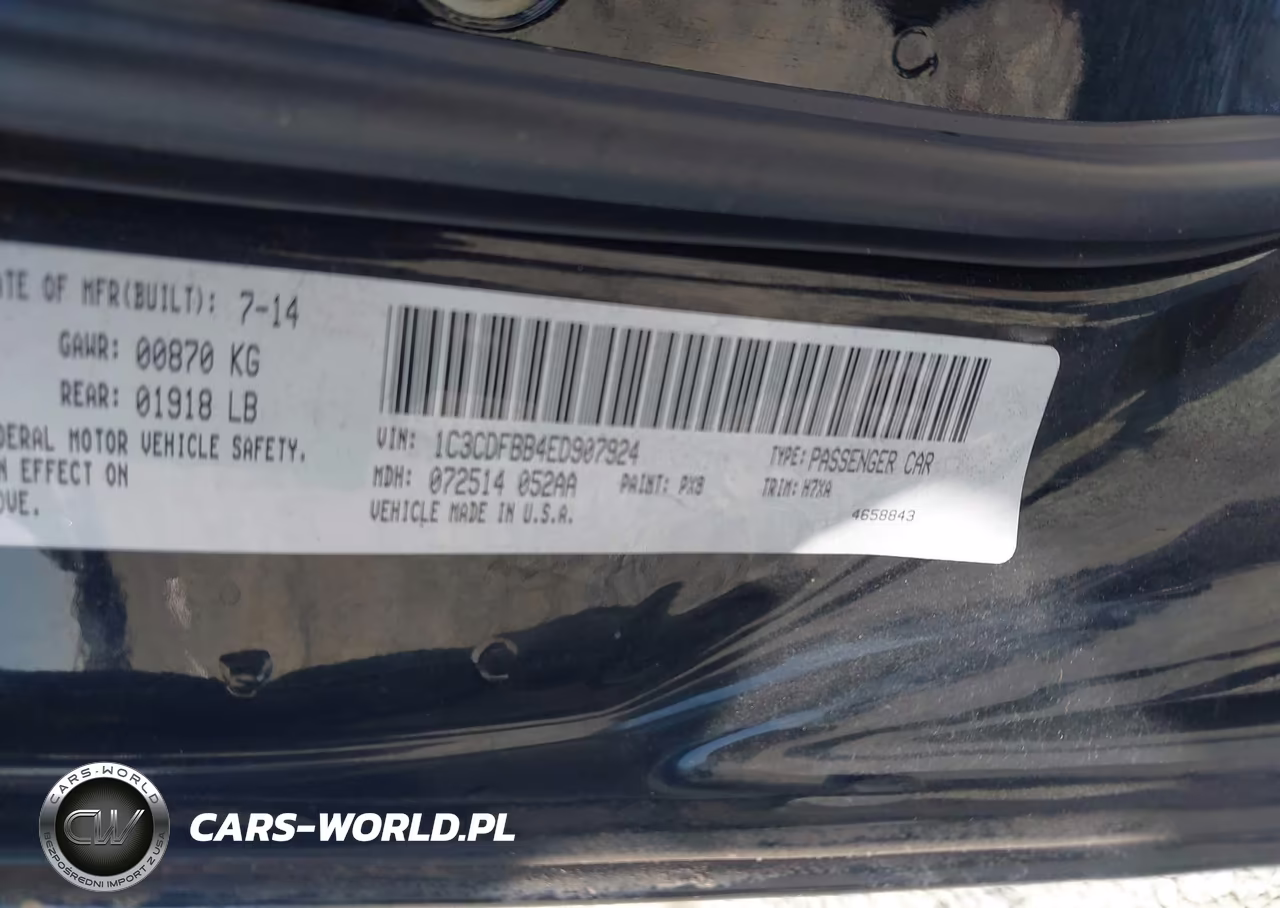 2014 Dodge Dart Sxt VIN:1C3CDFBB4ED907924 - 9