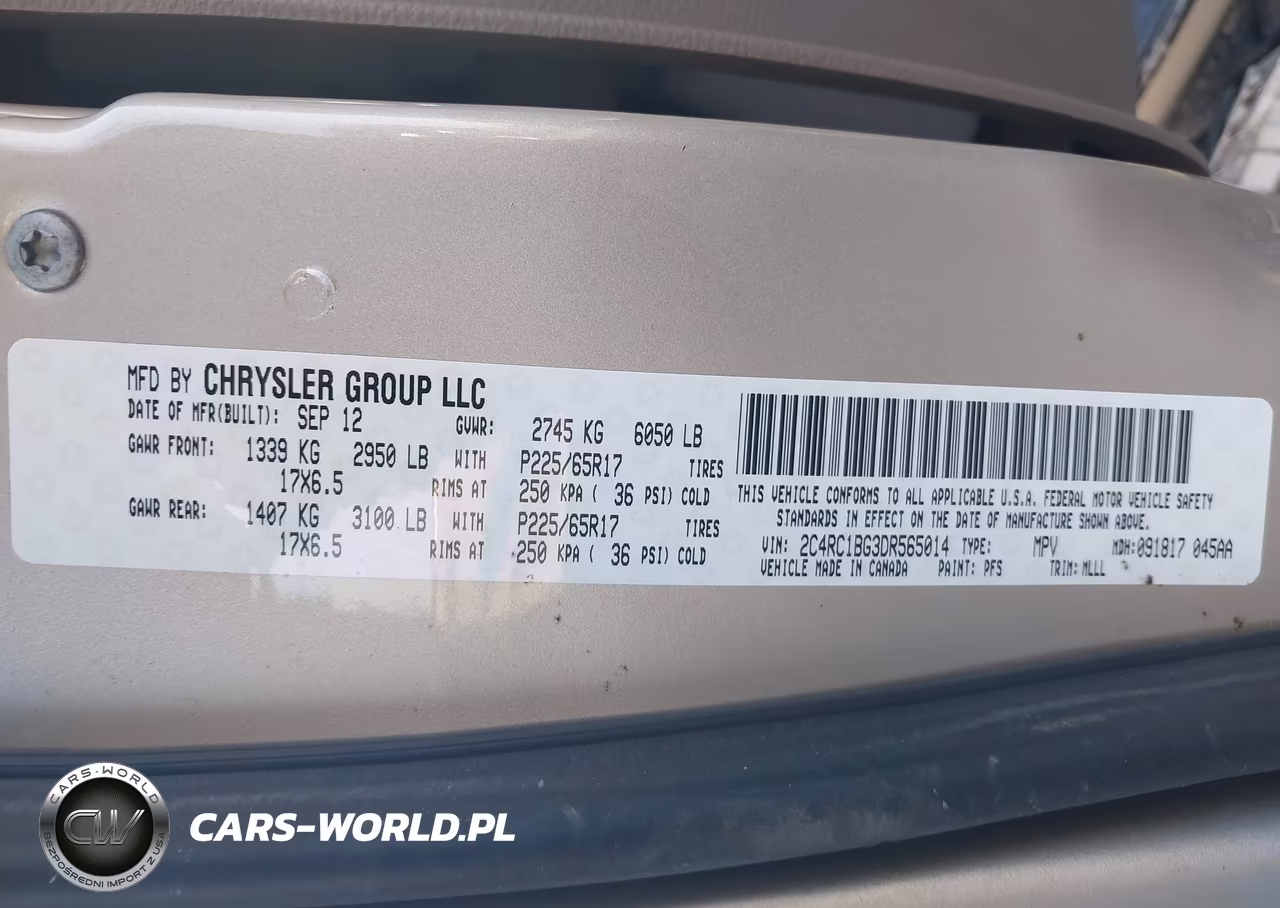 2013 Chrysler Town & Country Touring VIN:2C4RC1BG3DR565014 - 9