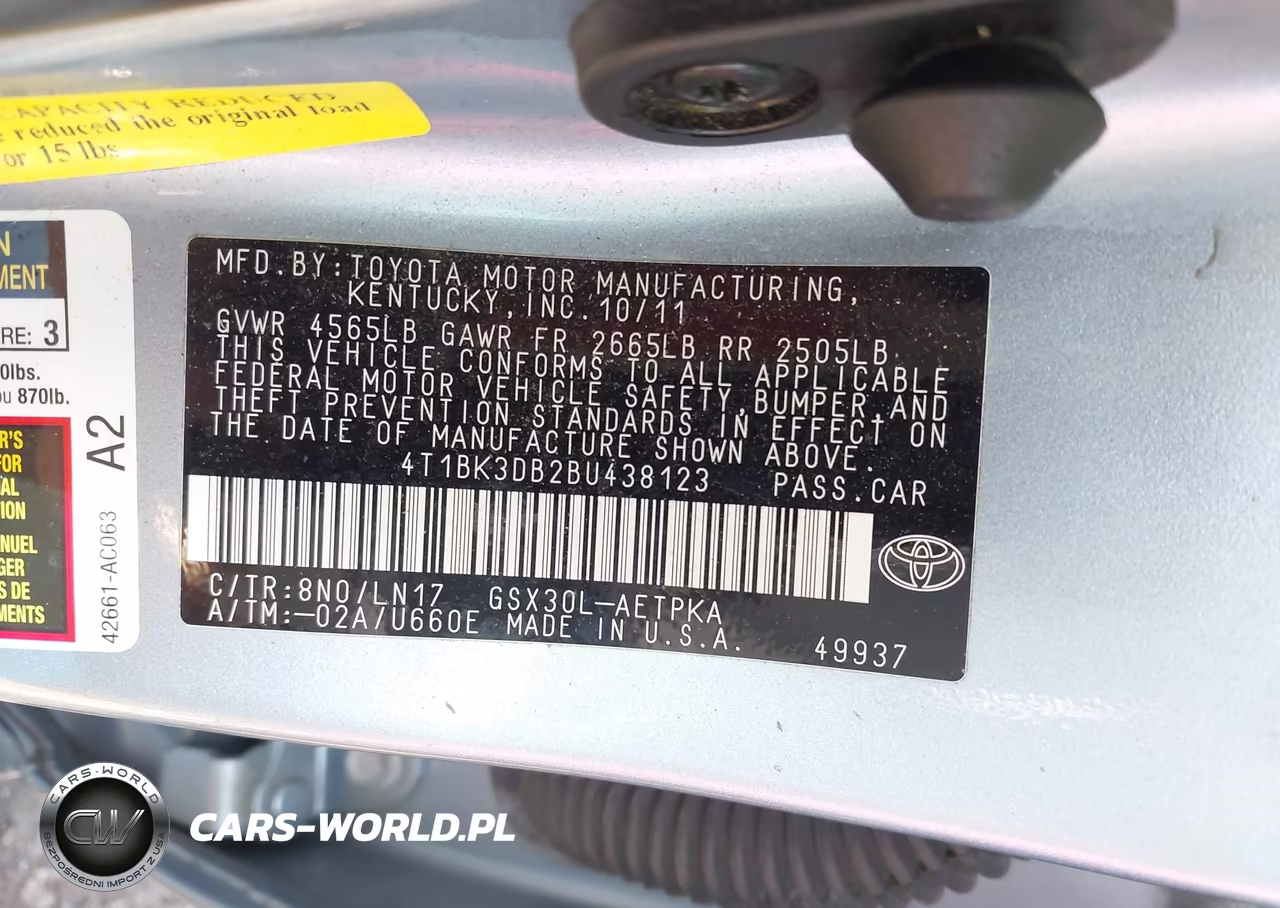 2011 Toyota Avalon Limited VIN:4T1BK3DB2BU438123 - 9