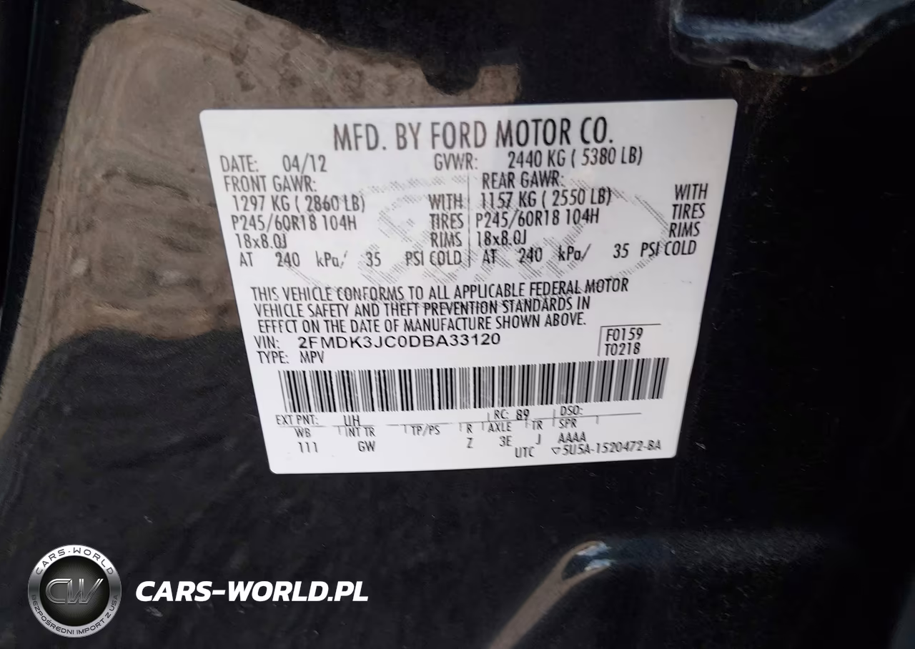 2013 Ford Edge Sel VIN:2FMDK3JC0DBA33120 - 9