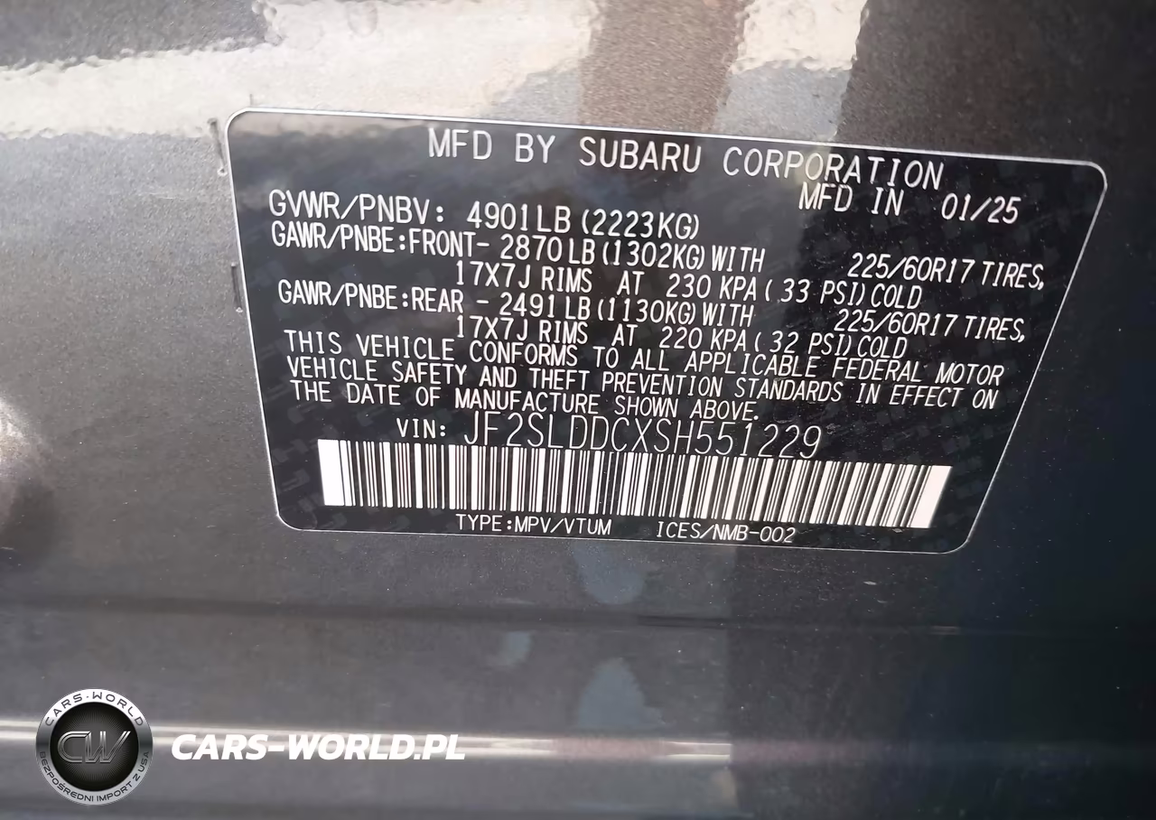 2025 Subaru Forester Premium VIN:JF2SLDDCXSH551229 - 9