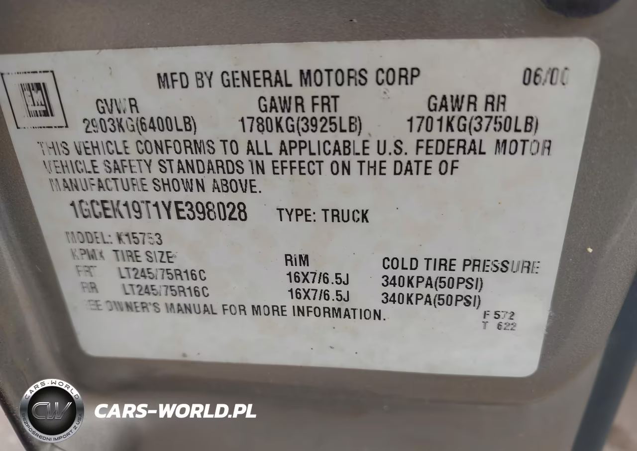2000 Chevrolet Silverado 1500 Ls VIN:1GCEK19T1YE398028 - 9