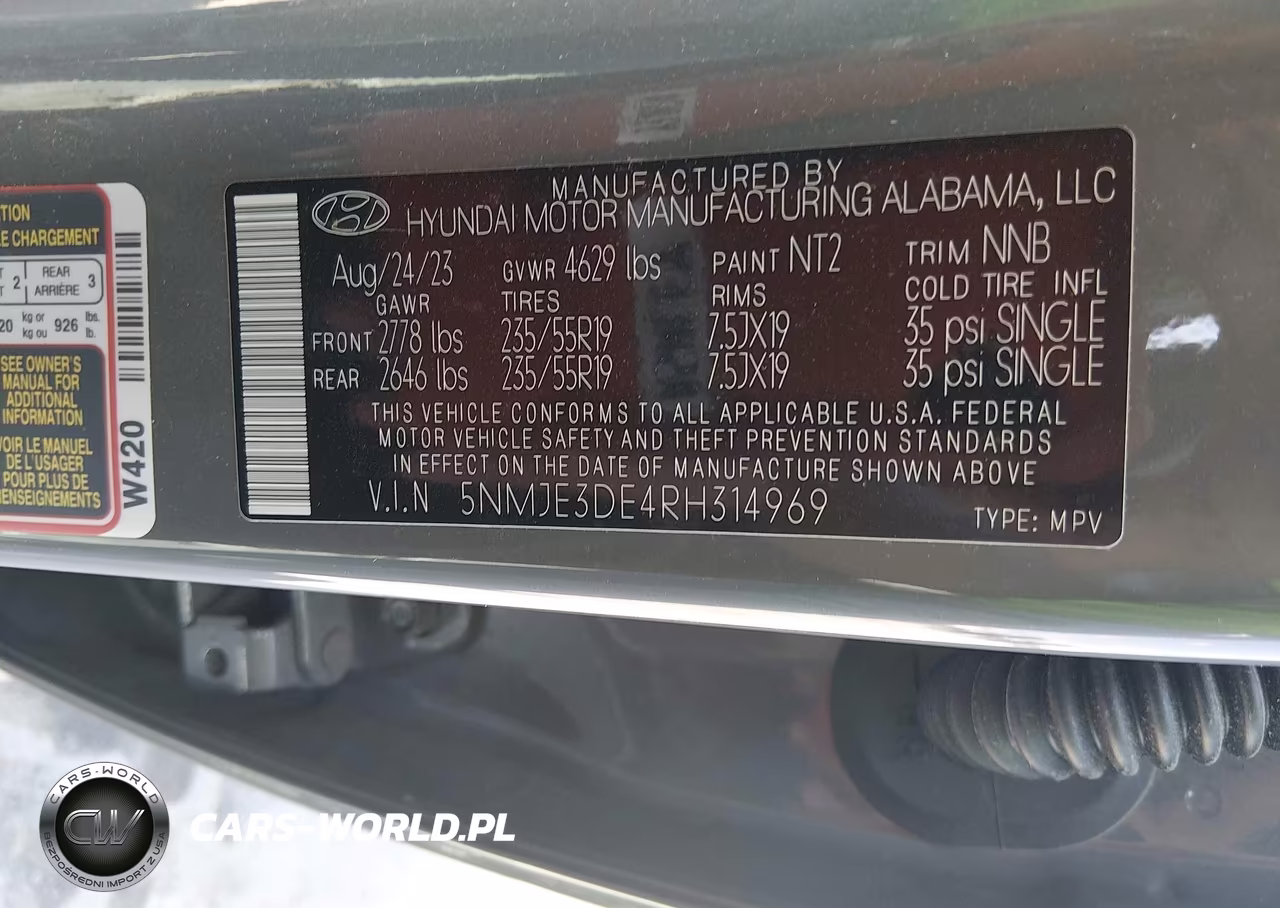 2024 Hyundai Tucson Limited VIN:5NMJE3DE4RH314969 - 9