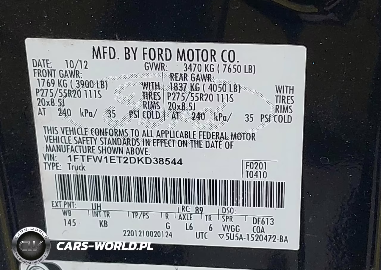 2013 Ford F150 Supercrew VIN:1FTFW1ET2DKD38544 - 9