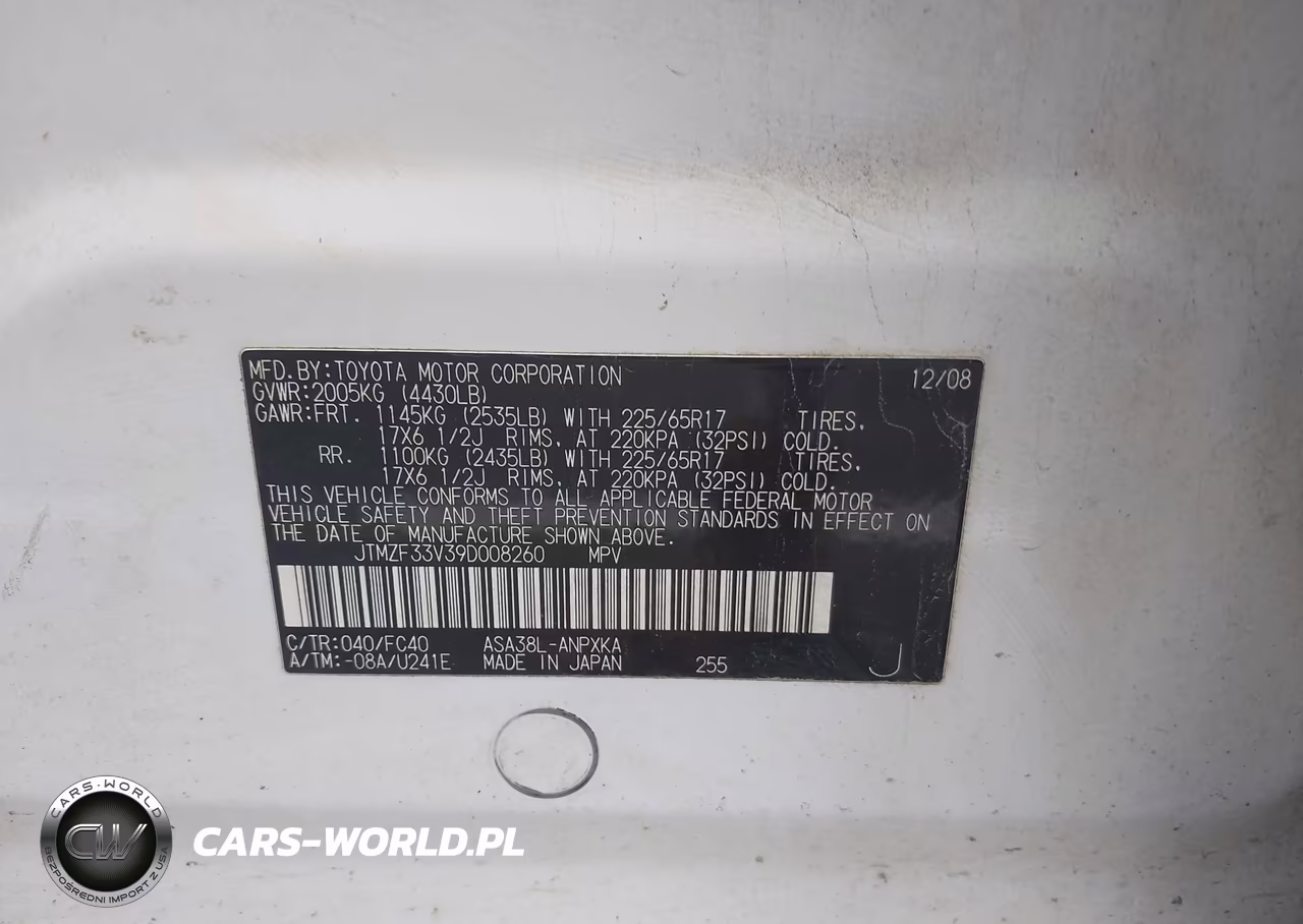 2009 Toyota Rav4 VIN:JTMZF33V39D008260 - 9