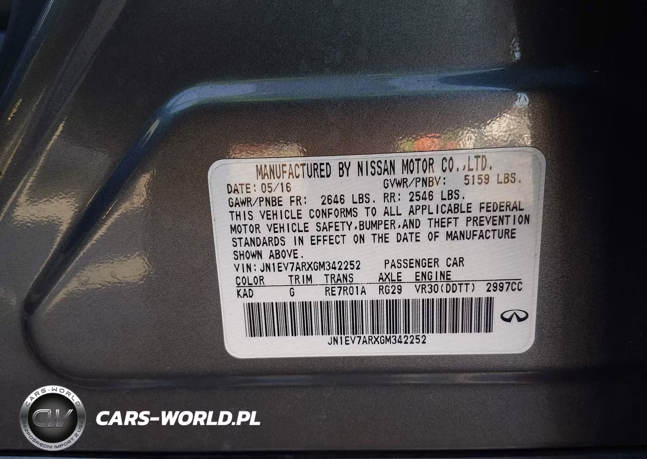 2016 Infiniti Q50 3.0T Premium VIN:JN1EV7ARXGM342252 - 9