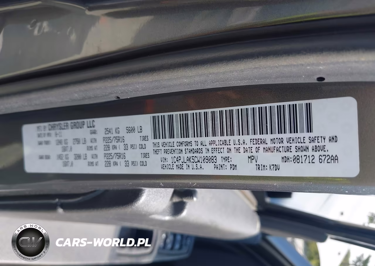 2012 Jeep Liberty Sport VIN:1C4PJLAK5CW109083 - 9