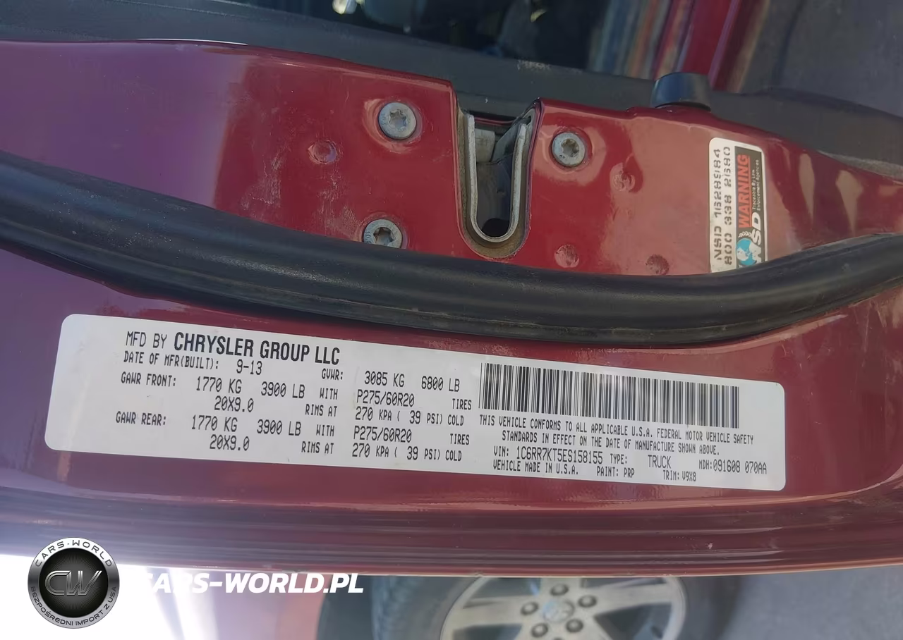 2014 Ram 1500 Express VIN:1C6RR7KT5ES158155 - 9