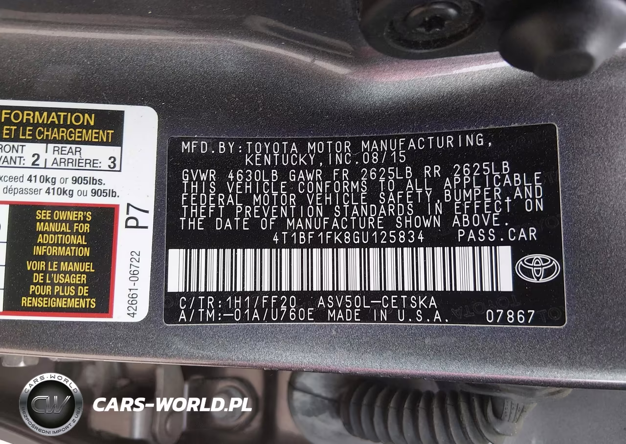 2016 Toyota Camry Se VIN:4T1BF1FK8GU125834 - 9