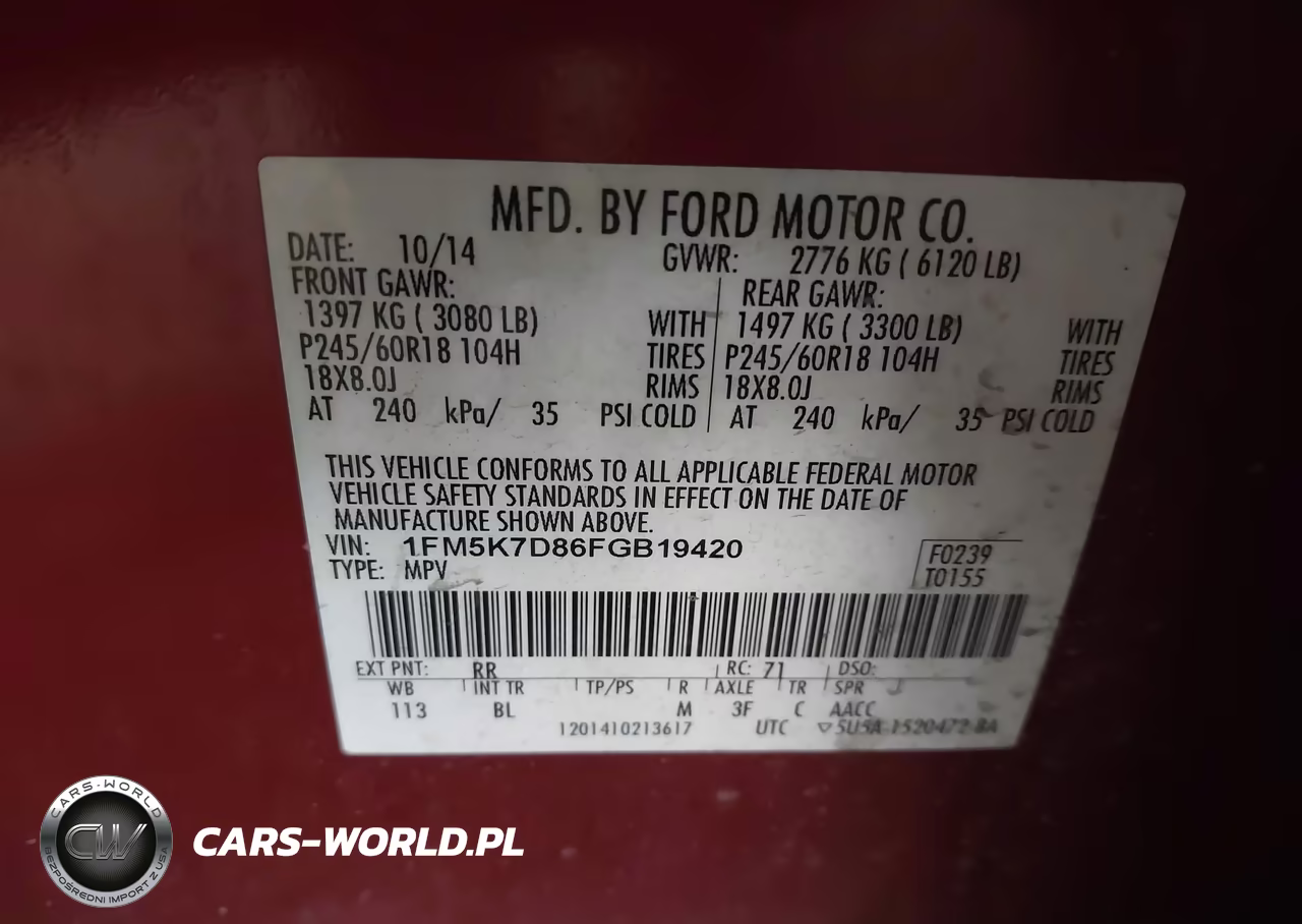 2015 Ford Explorer Xlt VIN:1FM5K7D86FGB19420 - 9