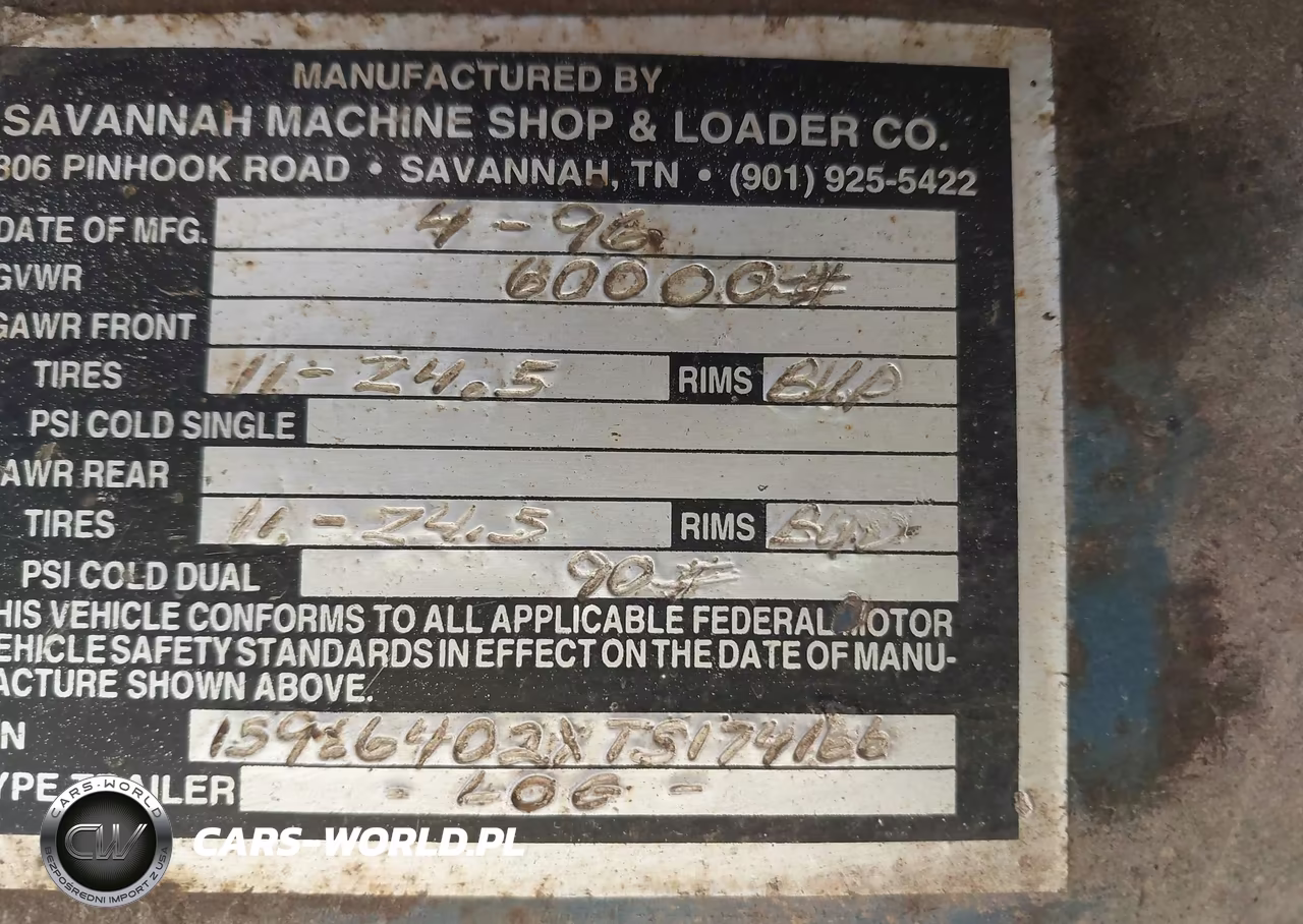 1996 Savannah Machine Shop & L Logging Trailer VIN:1S9L6402XTS174166 - 9
