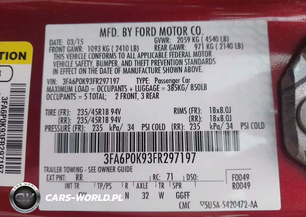 2015 Ford Fusion Titanium VIN:3FA6P0K93FR297197 - 9