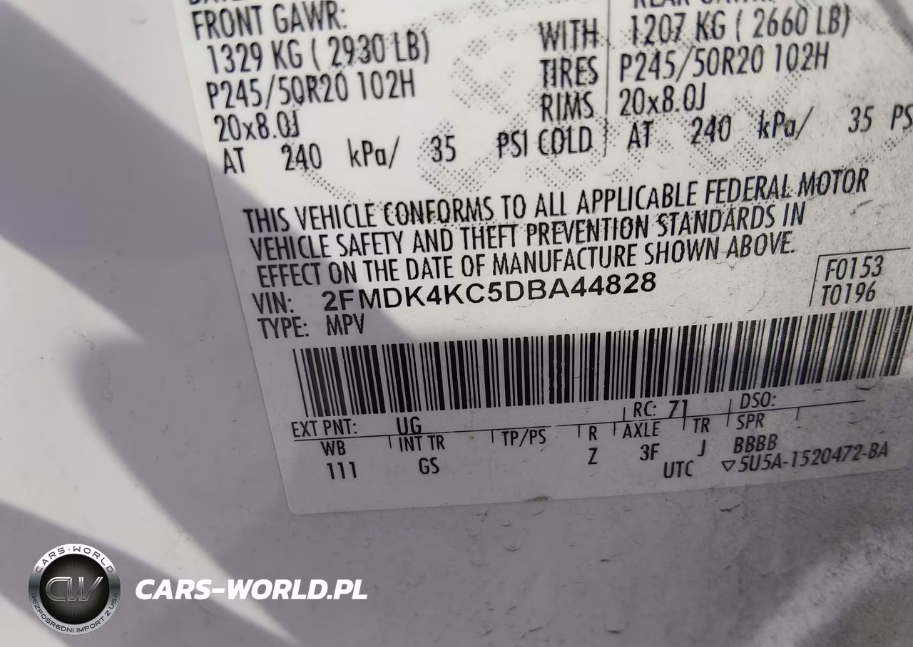 2013 Ford Edge Limited VIN:2FMDK4KC5DBA44828 - 9