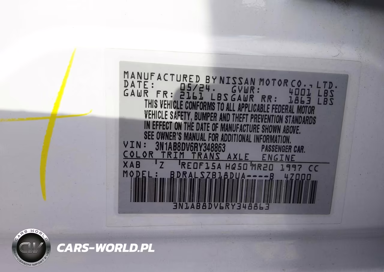 2024 Nissan Sentra Sr Xtronic Cvt VIN:3N1AB8DV6RY348863 - 9