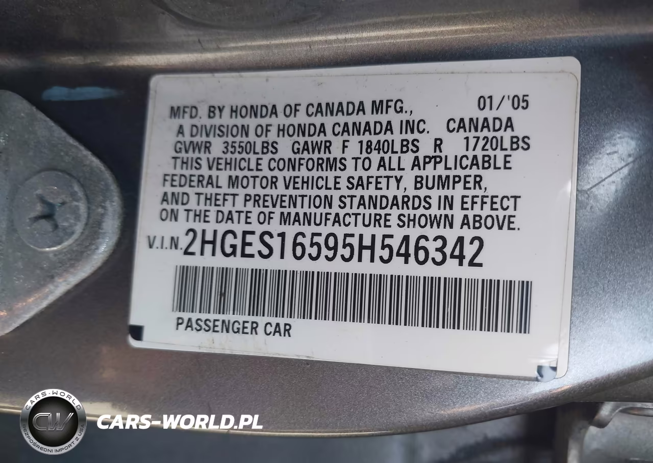2005 Honda Civic Lx VIN:2HGES16595H546342 - 9