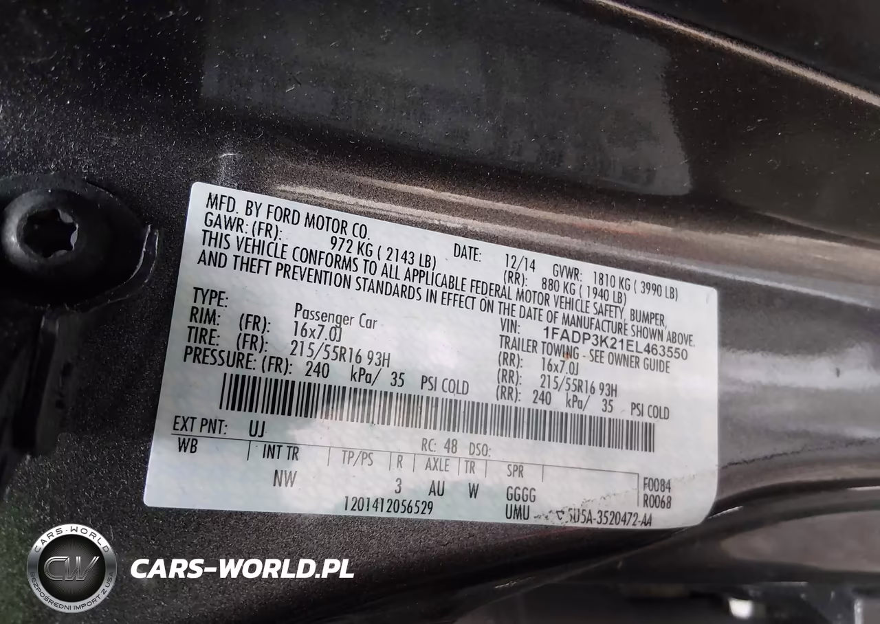 2014 Ford Focus Se VIN:1FADP3K21EL463550 - 9