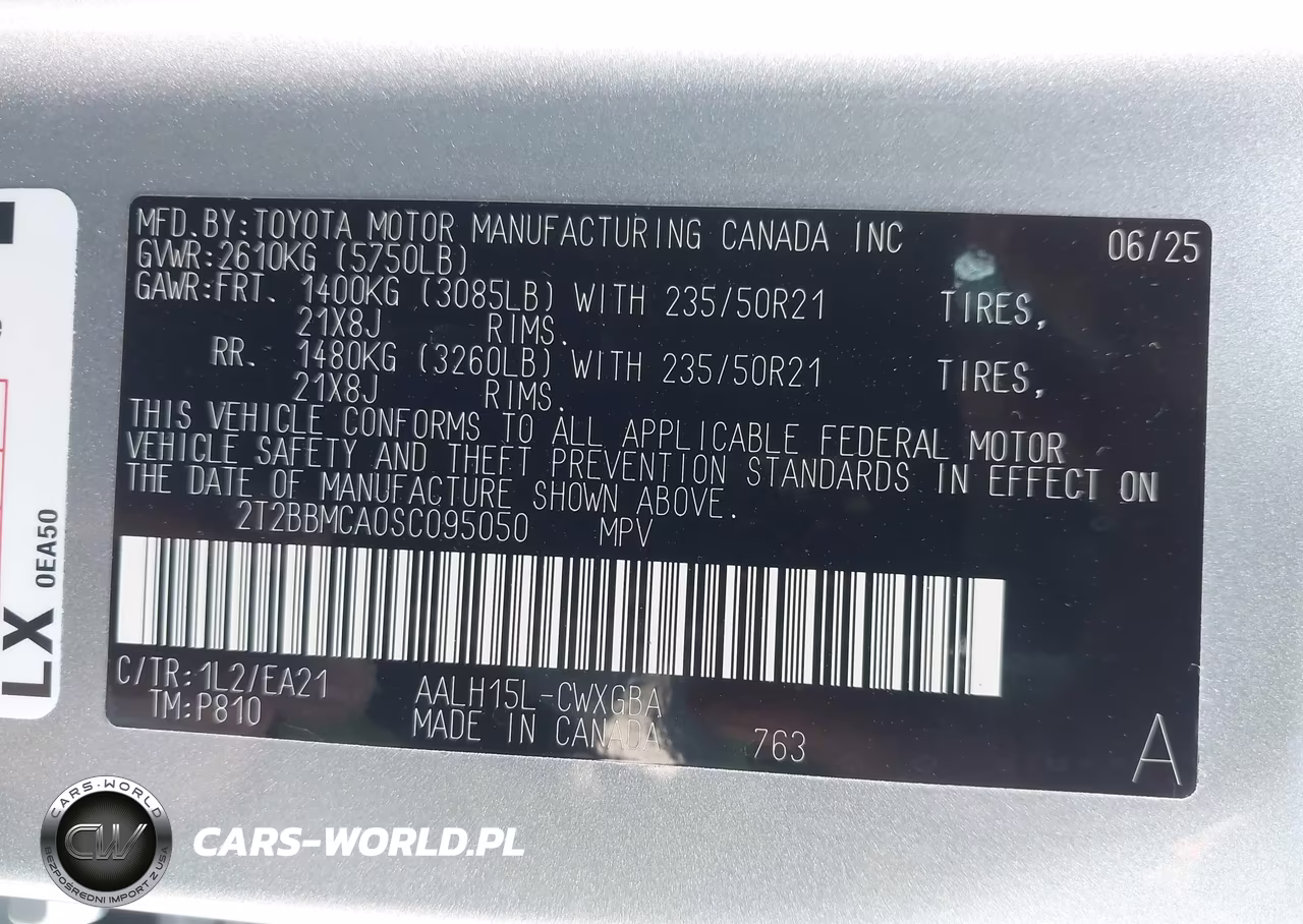 2025 Lexus Rx 350H Premium VIN:2T2BBMCA0SC095050 - 9
