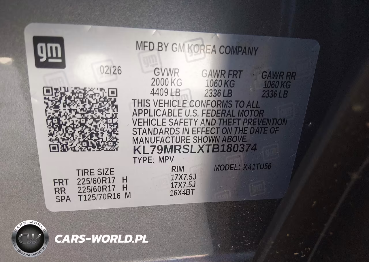 2026 Chevrolet Trailblazer Awd Lt VIN:KL79MRSLXTB180374 - 9