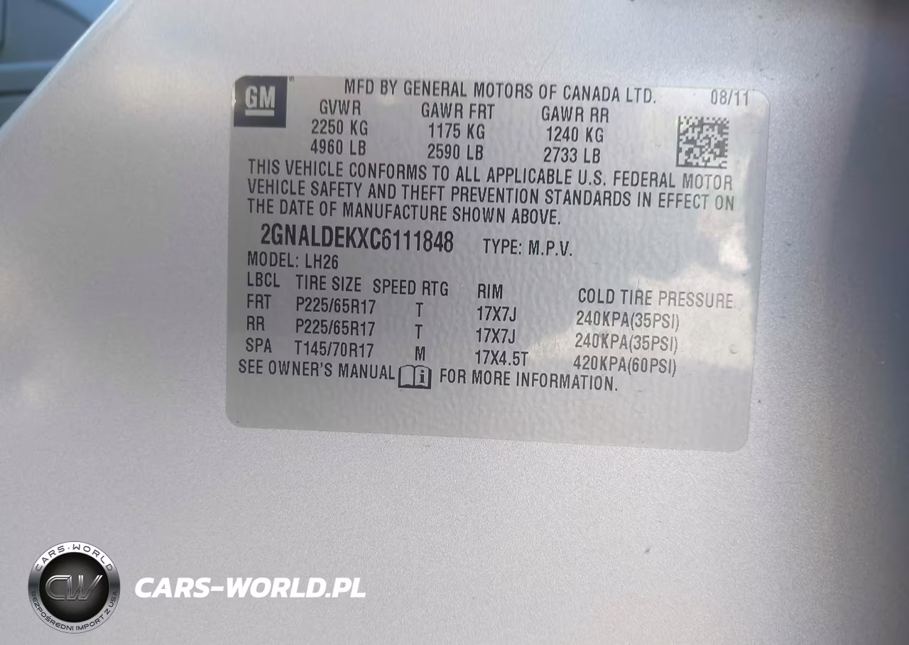 2012 Chevrolet Equinox 1Lt VIN:2GNALDEKXC6111848 - 9