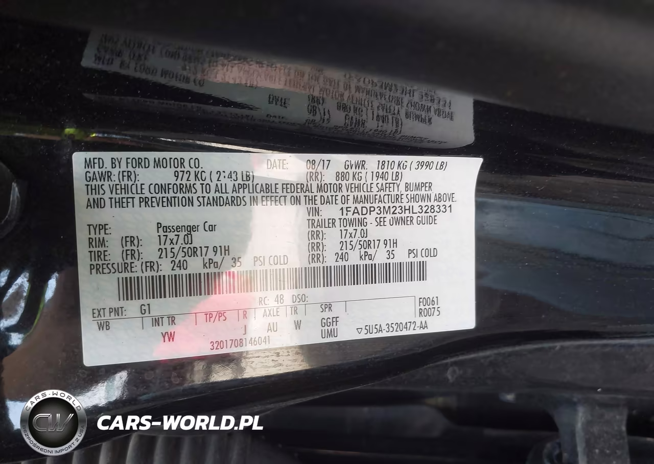 2017 Ford Focus Sel VIN:1FADP3M23HL328331 - 9