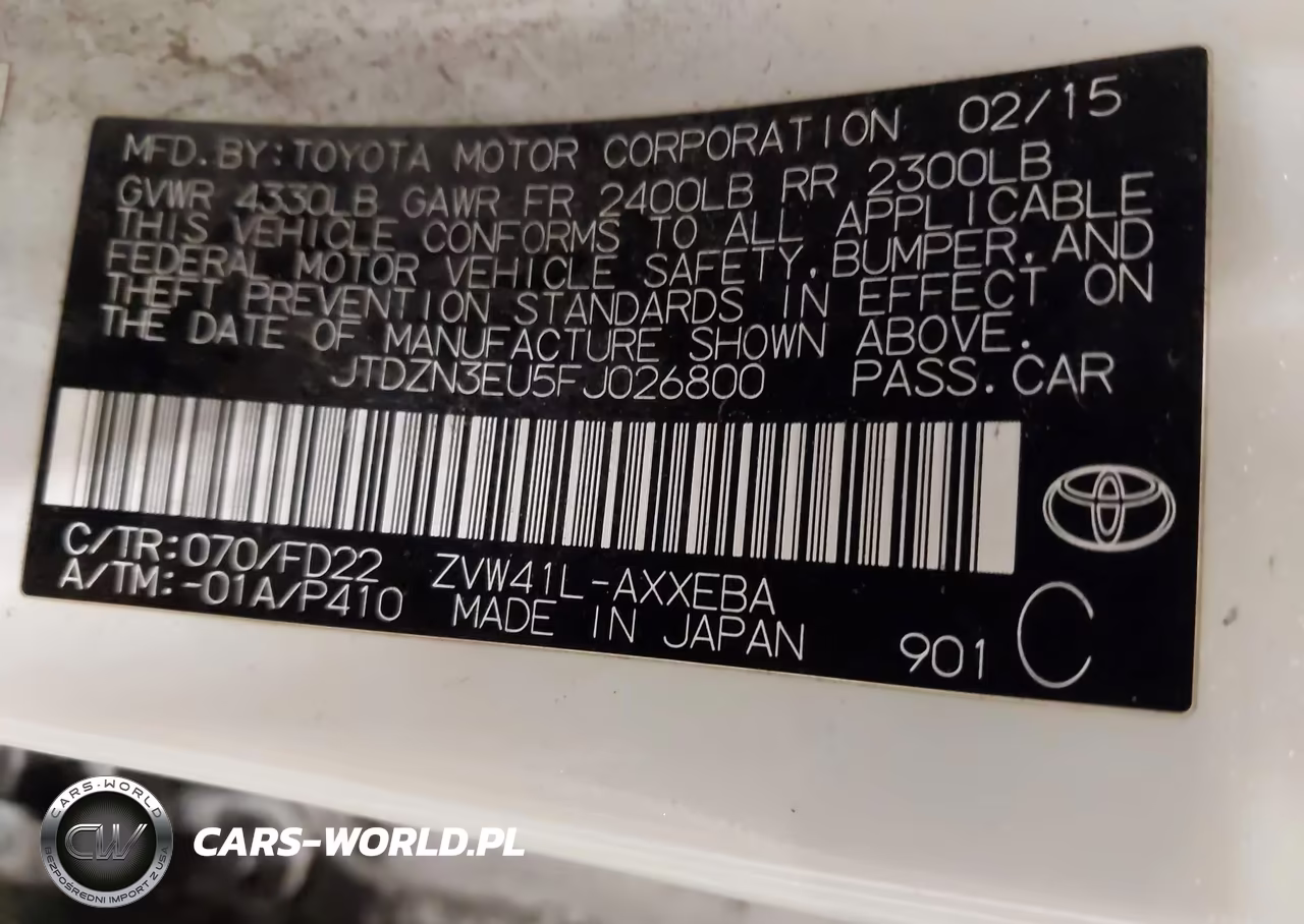 2015 Toyota Prius V Two VIN:JTDZN3EU5FJ026800 - 9