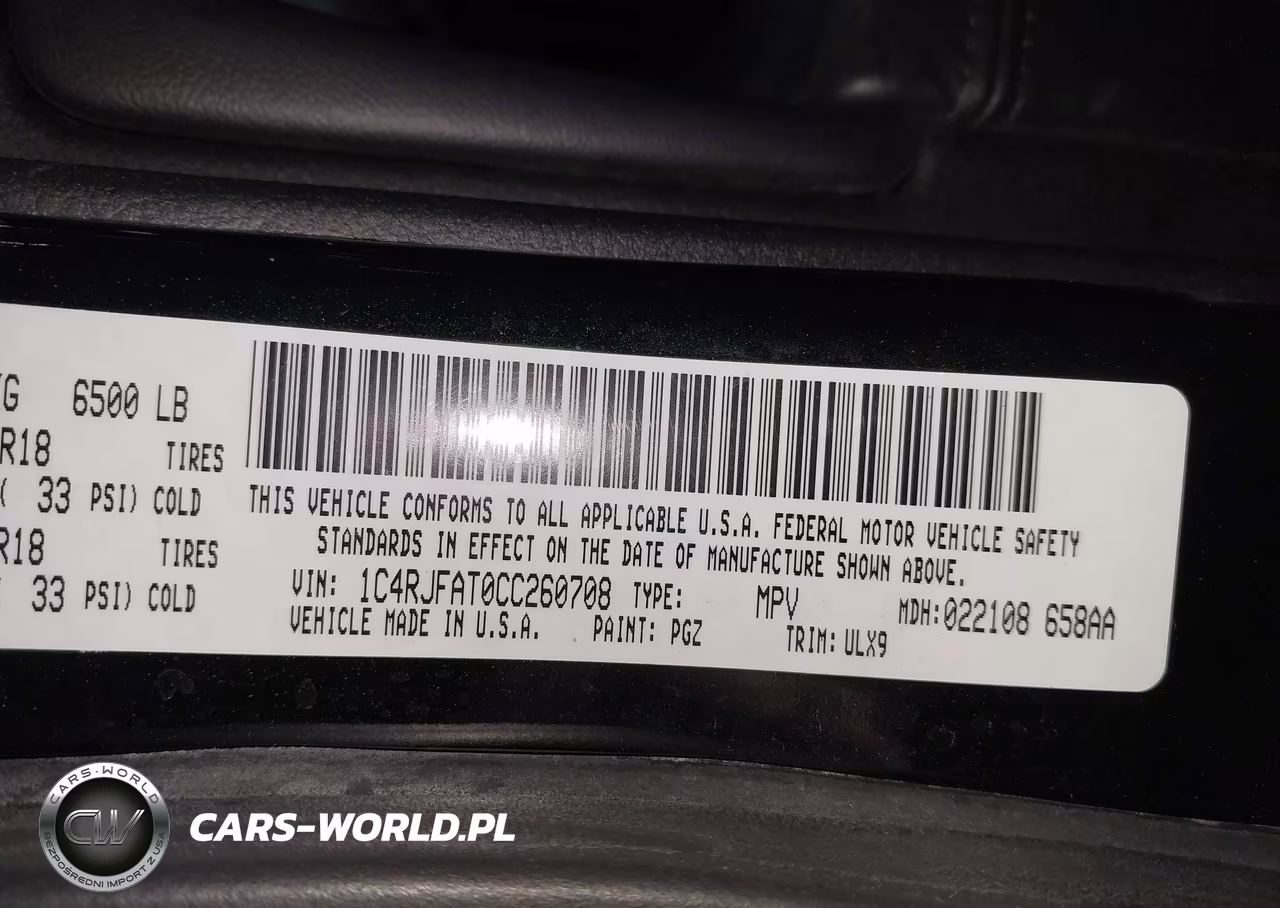 2012 Jeep Grand Cherokee Laredo VIN:1C4RJFAT0CC260708 - 9