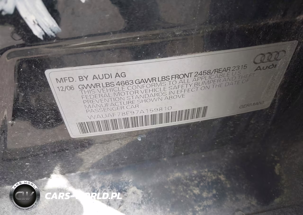 2007 Audi A4 2.0T VIN:WAUAF78E97A159810 - 9